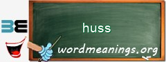 WordMeaning blackboard for huss